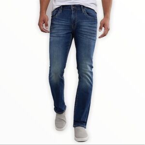 BKE Denim Jake Medium Wash Straight Leg Jeans Size 27 Short Western Cowboy